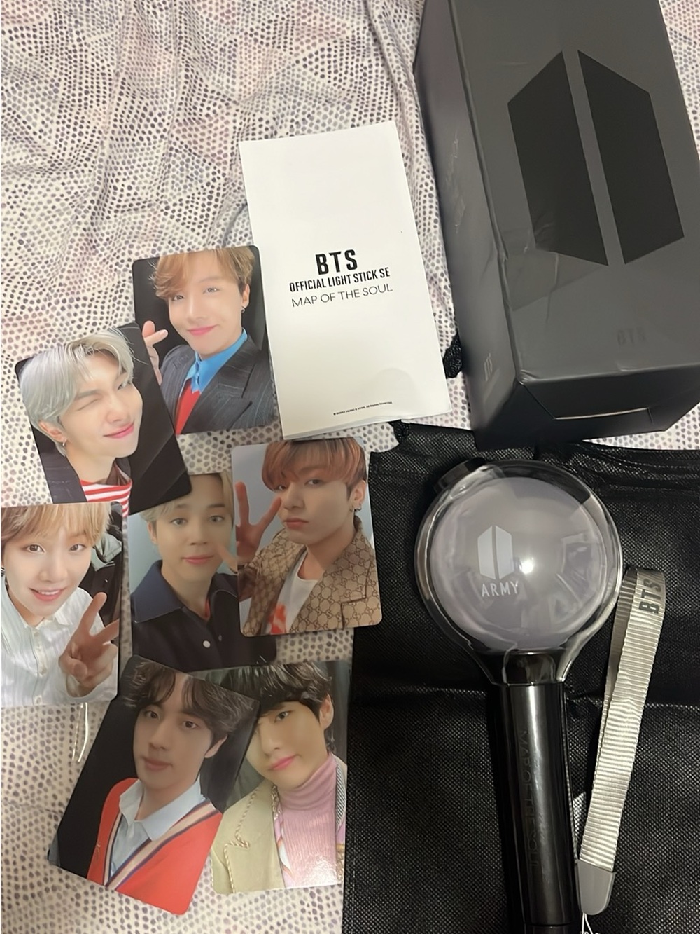 BTS Official Light Stick Army Bomb Black & Clear Special Edition SE Photocards